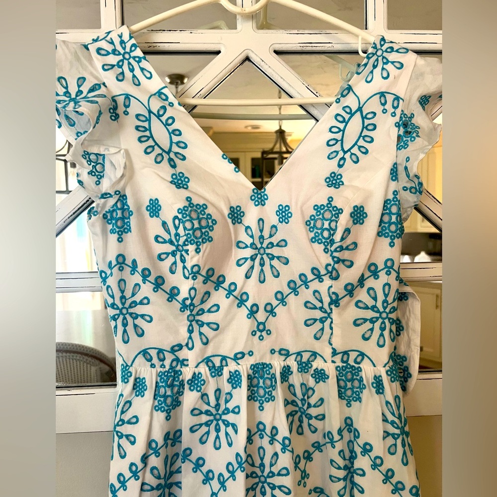 Lilly Pulitzer flutter sleeve eyelet midi dress NWT